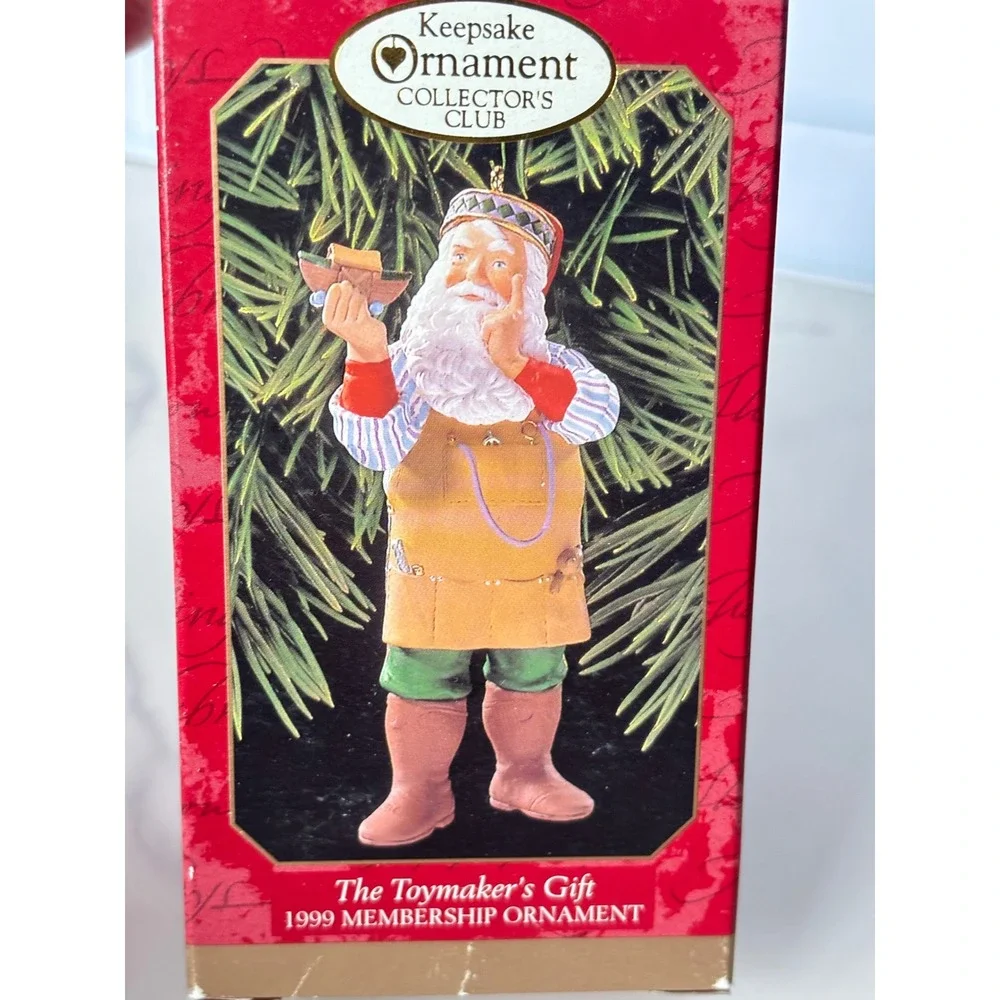 Hallmark Keepsake 1999 The Toymakers Gift Santa Membership Ornament Robert Chad